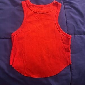 Wild Fable Bright Red Ribbed Tank Top